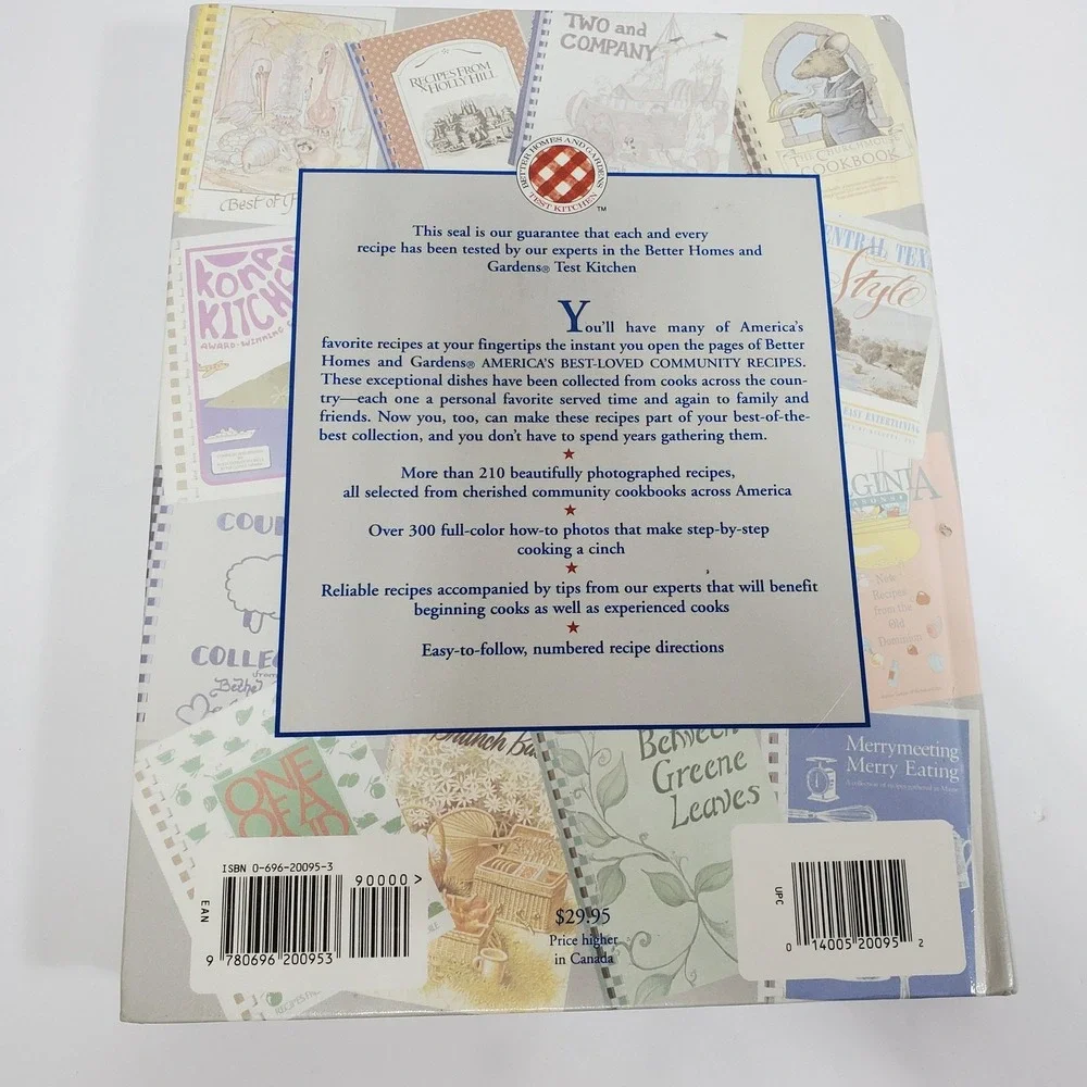 Better Homes and Gardens Community Recipes Cookbook OS White Excellent 1st Ed